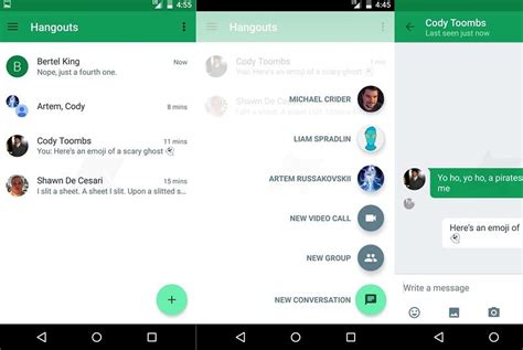 G­o­o­g­l­e­ ­H­a­n­g­o­u­t­s­ ­A­n­d­r­o­i­d­ ­U­y­g­u­l­a­m­a­s­ı­n­ı­n­ ­T­a­s­a­r­ı­m­ı­n­ı­ ­D­e­ğ­i­ş­t­i­r­i­y­o­r­